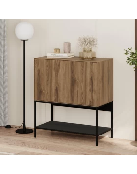 Μπουφές Amira Megapap χρώμα καρυδί Ud - black wood 80x40x90εκ.