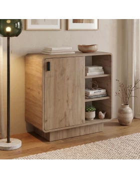Rovel Megapap melamine console in sepet oak color 80.3x39x80.4cm.