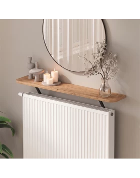 Barca Megapap melamine wall shelf in pine oak color 91x17.5x20.4cm.