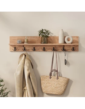 Κρεμάστρα τοίχου Kery Megapap χρώμα pine oak 91x11x20εκ.