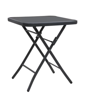 Lorento Megapap metal - tempered glass table in anthracite - black color 60x60x70cm.