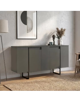 Orontes Megapap melamine console in anthracite color 160x35.2x80cm.