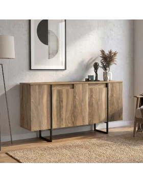 Μπουφές Orontes Megapap χρώμα καρυδί 160x35,2x80εκ.