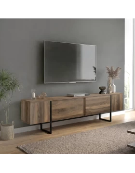 Έπιπλο τηλεόρασης Orontes Megapap χρώμα καρυδί 180x29,6x50εκ.