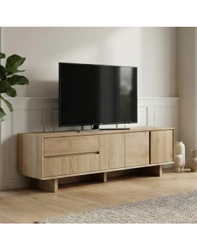 Capri Megapap melamine tv furniture in sapphire oak color 180x45x55cm.