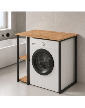 Έπιπλο πλυντηρίου Verno Megapap χρώμα pine oak 90x59,8x92,8εκ.