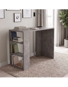 Netenia Megapap melamine desk in concrete grey color 90x40x74cm.