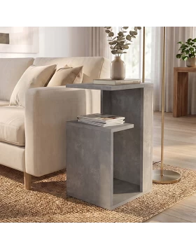 Rosana Megapap melamine side table in concrete grey color 35x29,5x60cm.