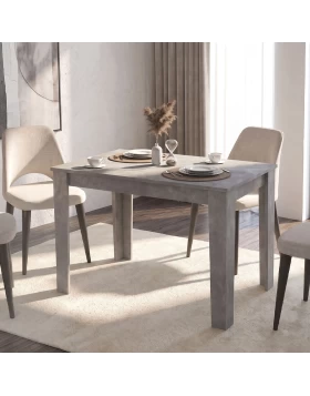 Darlen Megapap melamine dinner table in concrete grey color 125x72x74cm.