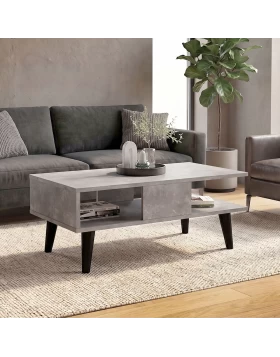 Andros Megapap melamine coffee table in concrete grey color 90x54x39,6cm.