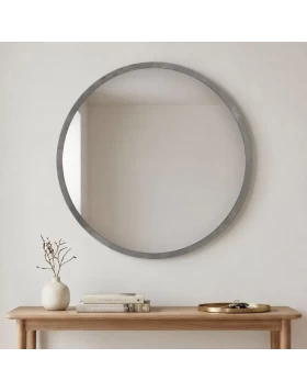 Glob Μegapap melamine mirror in concrete grey color 59x2x59cm.