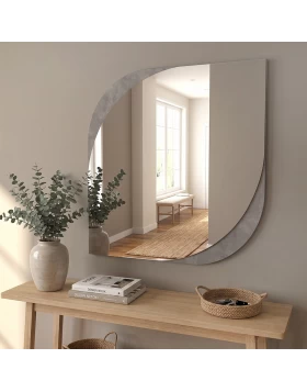 Lava Megapap melamine mirror in concrete grey color 70x2.2x70cm.