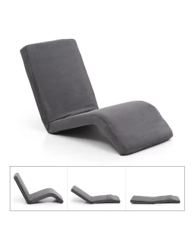 Nami Megapap fabric one seater convertible chair in grey color 55x50x60cm.