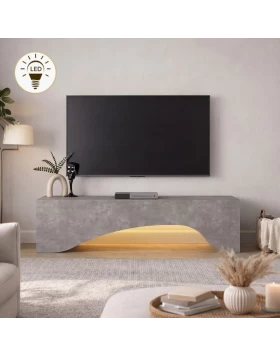 Mara Megapap melamine tv furniture in concrete grey color 150x31.4x40cm.