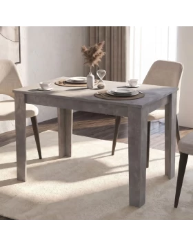Darlen Megapap melamine dinner table in concrete grey color 110x72x74cm.