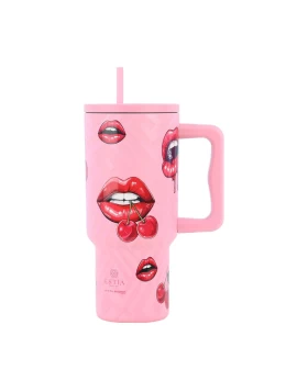 Thermos Estia Straw Tumbler XL Save The Aegean Blush Pop 900ml