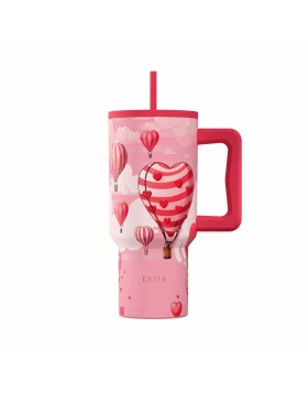 Thermos Estia Straw Tumbler XL Save The Aegean Love Ascend 900ml
