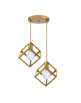 Lumid Megapap E27 metallic two light ceiling light E27 in gold color 30x40x70cm.