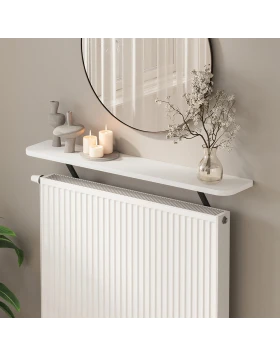 Barca Megapap melamine wall shelf in white color 91x17.5x20.4cm.