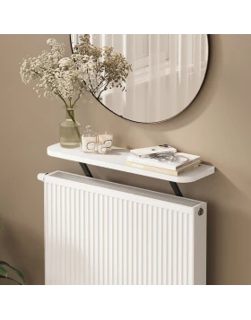 Barca Megapap melamine wall shelf in white color 60x17.5x20.4cm.