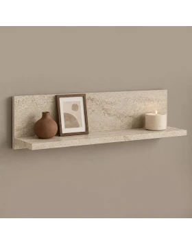 Ραφιέρα τοίχου Novella Megapap χρώμα travertine 60x16,3x14,5εκ.