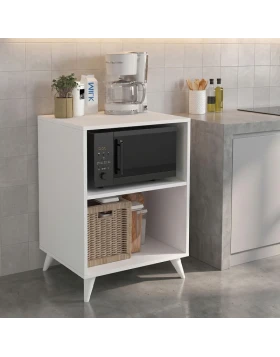 Έπιπλο κουζίνας για φουρνάκι Biva V2 Megapap χρώμα λευκό 59,6x56x85εκ.