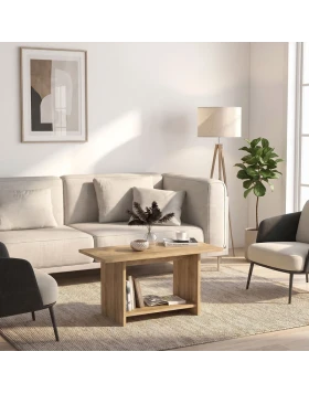 Τραπεζάκι σαλονιού Rema Megapap χρώμα sepet oak 80x40x41,8εκ.