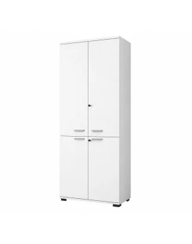 Venturo Megapap melamine office bookcase with doors in white color 80x40x200cm.