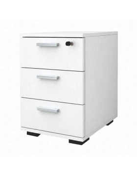 Venturo Megapap melamine office chest of drawers in white color 39x40x57cm.